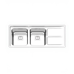 سینک ظرفشویی تو کار چپ مدل PS-1288 پرنیان PARNIAN STEEL