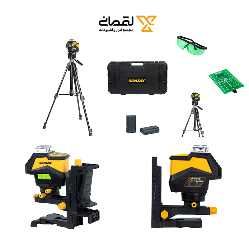 تراز لیزری 5 خط شارژی 360 درجه نور سبز مدل 1146P کنزاکس KENZAX 