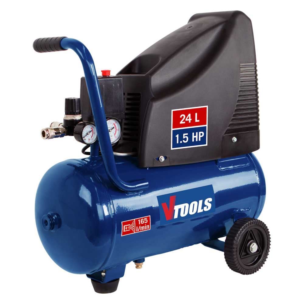 کمپرسور هوا 24 لیتری مدل FORD-VTOOLS  کد VT1302 R57*1     فرشنه5*12