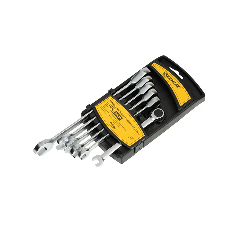 ست آچار یکسر جغجغه 6 عددی مدل 9406 کنزاکس KENZAX Kenzax 9406 6 Piece Ratcheting Combination Wrench Set