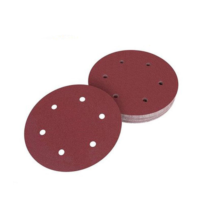 سنباده (اوربیتال) گرد پشت چسبدار 120 (قطر 225) 6 سوراخ پاس PAS 1*I42