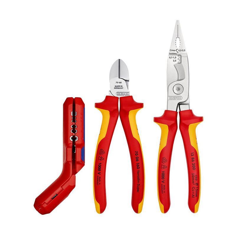 ست 3 عددی انبر برقکاری مدل 003130 کنیپکس آلمان KNIPEX