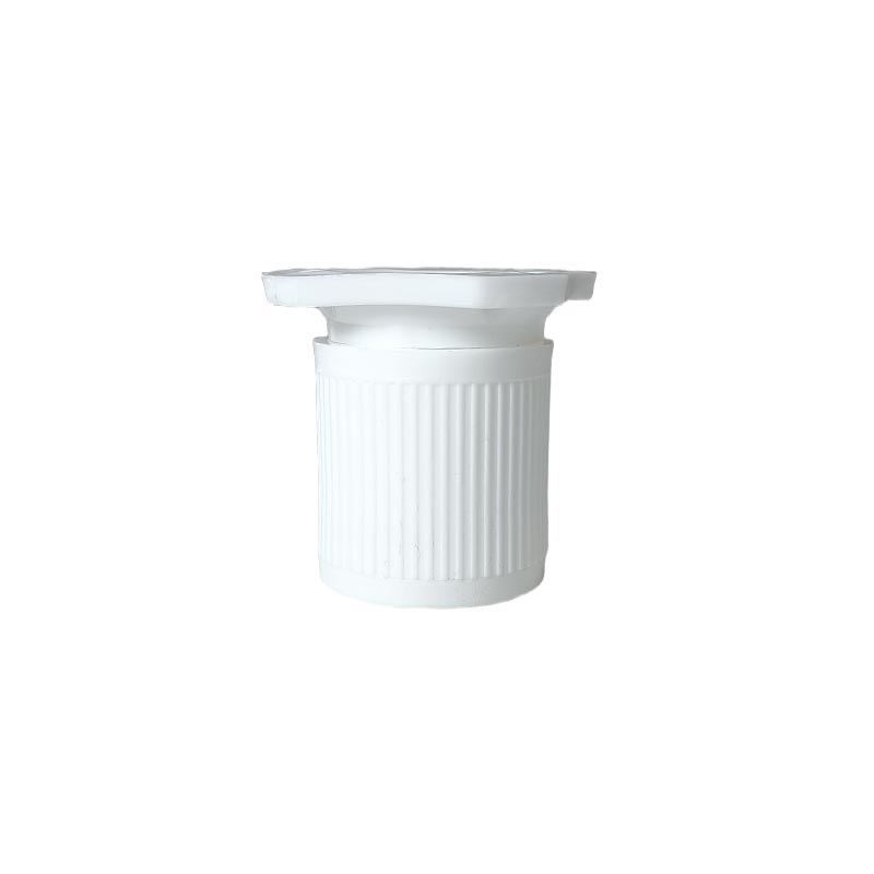 پایه کابینتی 6 استوانه ای شیاردار پلاستیکی سفید BL23 باربد نیلوفر14*12	1*R7