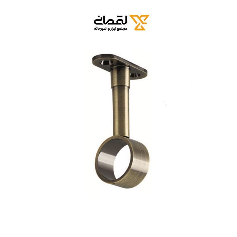 پایه سقفی گرد لوله استیل 25 ته باز زیتونی کد N501 نایس NICE 1*DC01