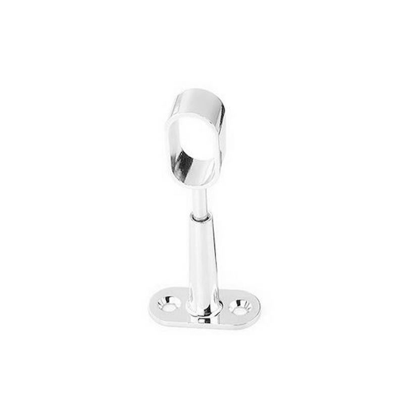 پایه سقفی بیضی لوله استیل 30*16 ته باز کروم کد N502 S.A نایس NICE 1*DC01