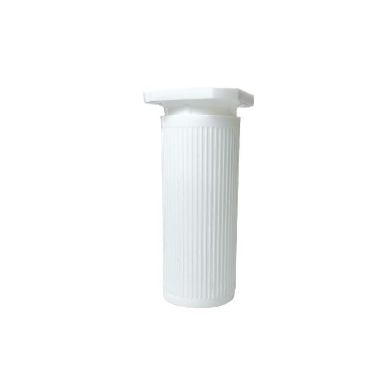 پایه کابینتی 12 استوانه ای شیاردار پلاستیکی سفید BL23 باربد 1*R7