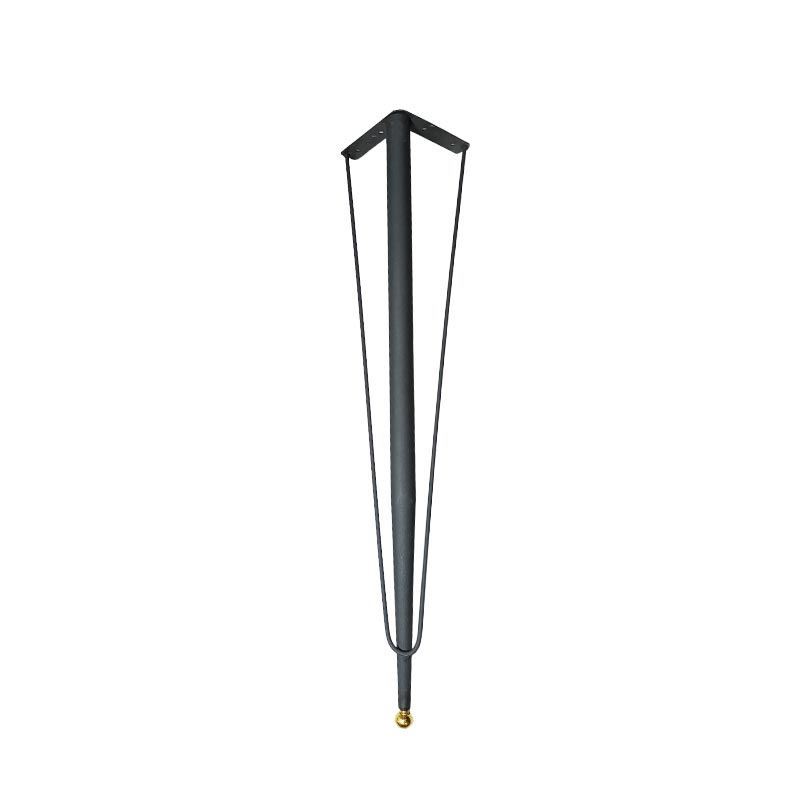 پایه میز ناهار خوری صدرا خم مشکی 77 سانتی R19*1  بابونه1*12