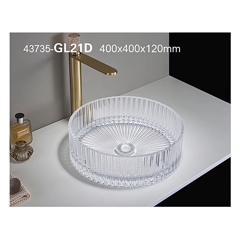 سنگ روشویی کریستال شفاف 120*400*400 مدل GL21D-PI مرآس MERASSE (به سفارش اروپا) لاله8*12
