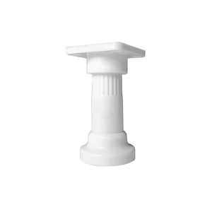 پایه کابینتی 14 استوانه ای پلاستیکی سه تیکه سفید پایا LP04 باربد