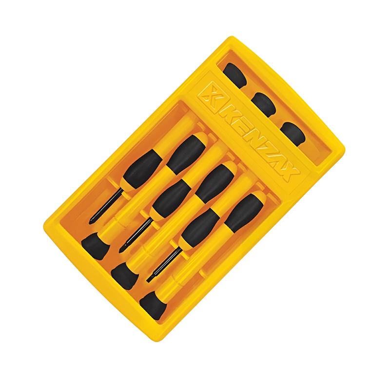 ست پیچ گوشتی ساعتی 6 عددی مدل 9280 کنزاکس KENZAX KENZAX 9280 6-Piece Precision Watchmaker Screwdriver Set – Magnetic Electronic Repair ToolsKENZAX 9280 6-Piece Precision Watchmaker Screwdriver Set – Magnetic Electronic Repair Tools