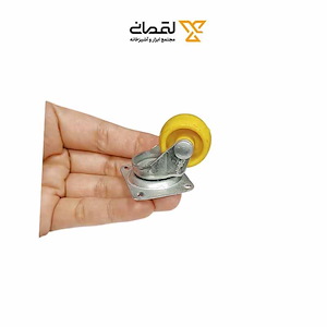 چرخ چمدانی گردان زرد جهان استیل