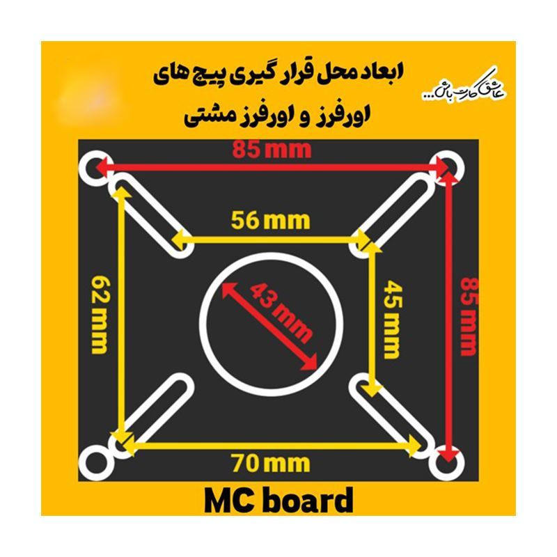 صفحه تبدیل اور فرز به اره دیسکی و اره میزی  MC BOARD  1*K54