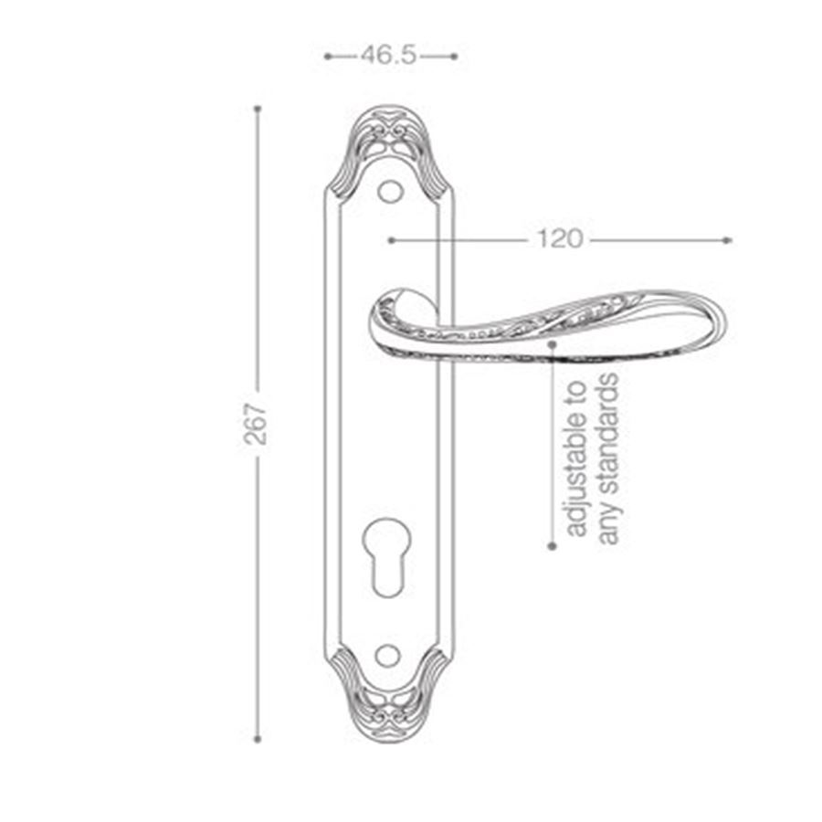 دستگیره پلاک سوییچی طلایی (PVD) کد 5752 بهریزان 1*B41