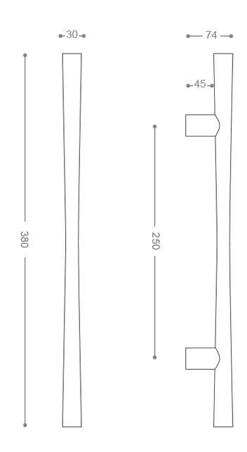 دستگیره آپارتمان بهریزان نیکل خش دار ساتن 7124L 1*C11