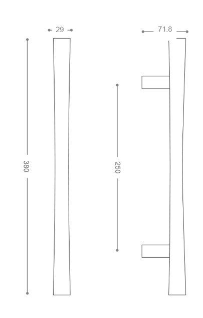 دستگیره دو پیچ ورودی زیتونی بهریزان 7004L 1*C11