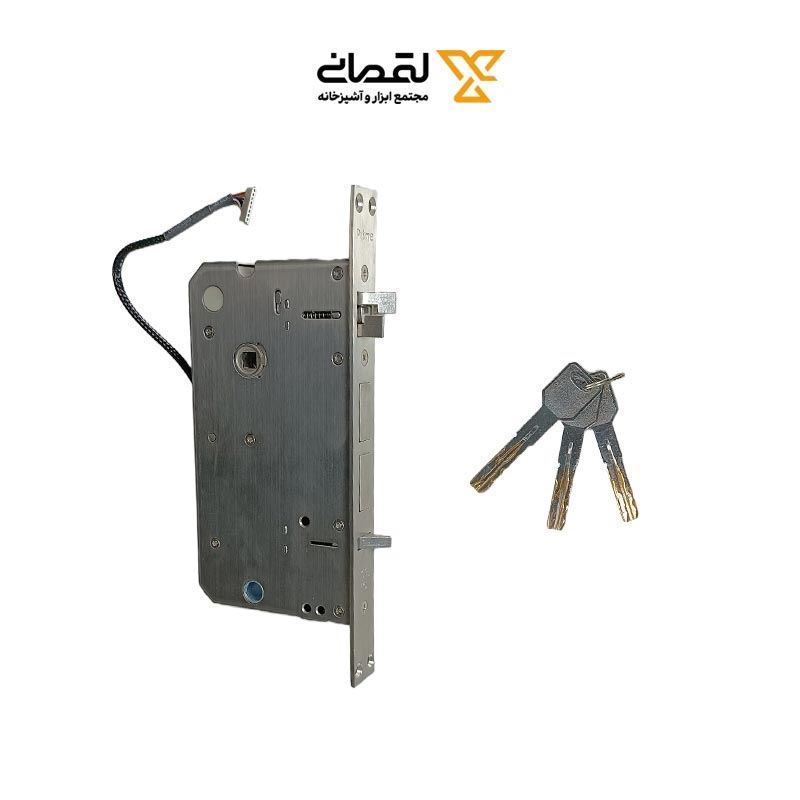 دستگیره الکترونیکی اثر انگشتی مشکی طلایی پرایم کد EL-3615S 1*AX02/4