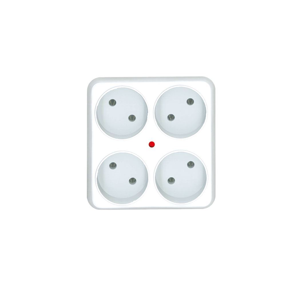 چهار راهی دیواری مدل 202 آناده 16 آمپر پیشرانه Pishraneh Anadeh 202 Wall Power Adapter 4 Outlets 16A