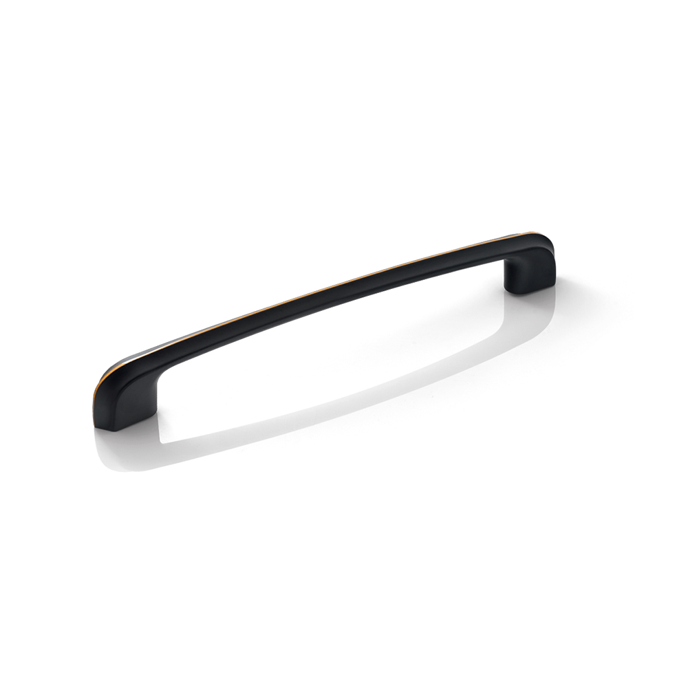 دستگیره کابینتی دو پیچ مشکی نوار طلایی H1908-256 پرایم (S.A) 1*B33