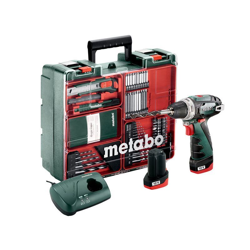 ست دریل شارژی 12 ولت مدل Power Max BS متابو METABO (به سفارش امارات) 1*M62