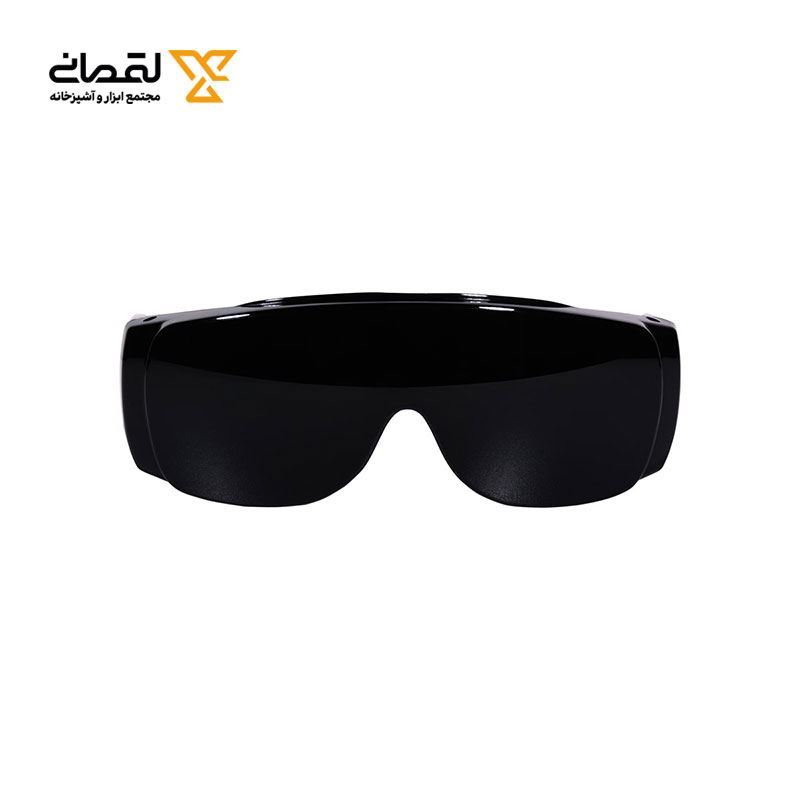 عینک ایمنی مشکی بغل کرکره جوشکاری مدل 8140 آروا ARVA 1*G12