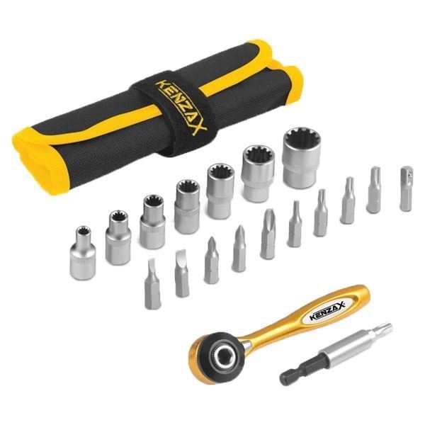 ست بیت (نوک پیچ گوشتی) و بکس 19 پارچه مدل KBR-119 کنزاکس KENZAX 1*L32