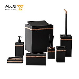 سرویس 7  پارچه طرح چوب مشکی مات مدل رویا هارمونی