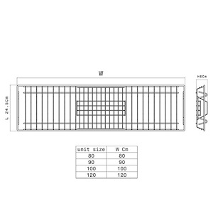 آبچکان آبکاری استیل ویژه کابینت فلزی سایز 80 آدلان کد A105 1*A13