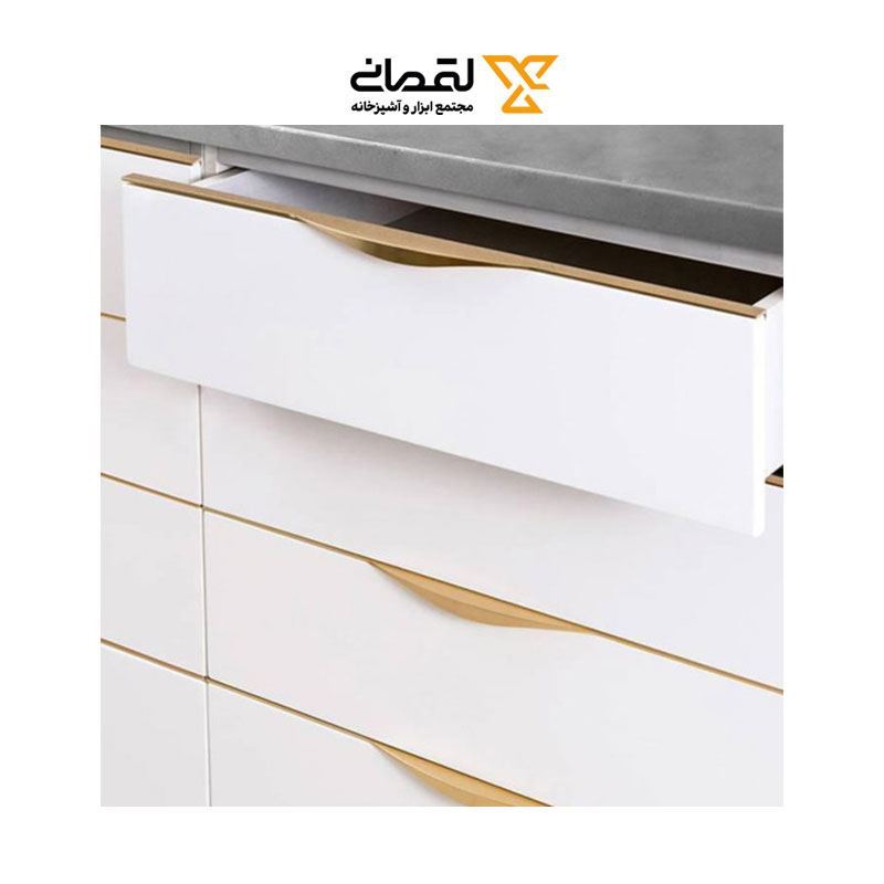 دستگیره کابینتی دو پیچ تاپ ساید سایز 15 ملونی مدل ویانا طلایی کد 7018 1*H52