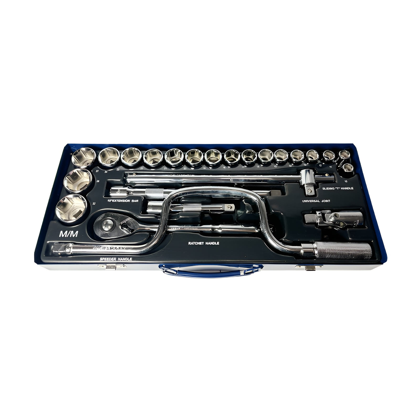 جعبه بکس 1/2 اینچ 6 پر 24 عددی سفید مستر مدل BM424-6P-D 