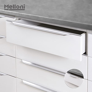 دستگیره کابینتی سه پیچ تاپ ساید سایز 90 ملونی مدل ونیزیا کروم کد 7017