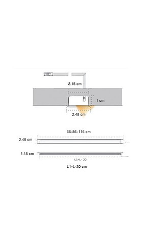چراغ LED شیار خور 12 ولت سایز 90 فانتونی N604
